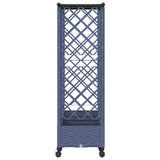 Raised Bed with Trellis and Roof Grey 203 x 40 x 127 cm PP 3423158