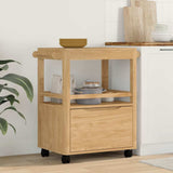Kitchen Trolley FLORO Wax Brown 72.5 x 45 x 80 cm 42011251