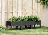 Garden Planter with Legs Black 120x40x42 cm PP 367898