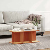 Coffee Table Wax Brown 80 x 39.5 x 33.5 cm Solid pine wood 873522