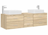 Bathroom Cabinet Set 3 pcs Sonoma Oak 49.5 x 41 x 63 cm 3405829