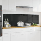 Kitchen Backsplash 2 pcs Black 90 x 50 cm Tempered Glass 3415549