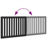 Dog Gate Foldable 2 Panels Black 160 cm Poplar Wood 352256