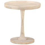 ZNTS Side Table Ø50x55 cm Solid Mango Wood 320599