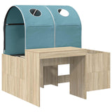 Bed with Tunnel 3 pcs Artisian Oak and Light Blue 3423516