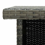 Corner Bar Table Grey 100x50x105 cm Poly Rattan 313482