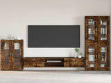 Sideboard FLORIN Smoked Oak 55.5 x 29 x 100 cm Engineered Wood 880256