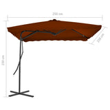 Garden Parasol with Steel Pole Terracotta 250x250x230 cm 312515