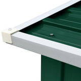 Garden Log Storage Shed Galvanised Steel 330x92x153 cm Green 47086