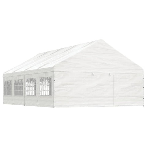 Gazebo with Roof White 8.92x5.88x3.75 m Polyethylene 3155496
