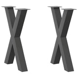 Dining Table Legs X-Shaped 2 pcs Anthracite 60x cm Steel 4012974