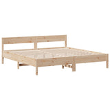 Bookcase Bed without Mattress 180x200cm Super King Solid Wood Pine 3323017