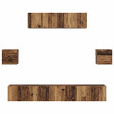 TV Cabinet Set Wall-mounted 7 pcs Old Wood Engineered Wood 3393408
