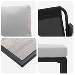 Garden Sofa Set Black Steel 3378954