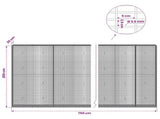 Gabion with 3.5 mm Wire and 5x2.5 cm Mesh 750x30x200 cm 3461817