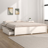 3103514 Bed Frame without Mattress with Drawers White 140x200 cm