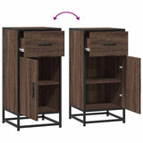 Sideboard Brown Oak 35.5x35x76 cm Engineered Wood and Metal 848963