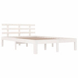 Bed Frame without Mattress White Solid Wood 150x200 cm King Size 814760