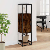Highboard Smoked Oak 35.5x35x139 cm Engineered Wood and Metal 849036