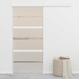 Sliding Door ESG Glass and Aluminium 90x205 cm Silver 288059