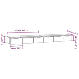 Wall Cabinets 2 pcs Grey Sonoma 102x30x20 cm Engineered Wood 3115906