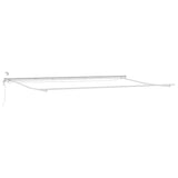 Awning Frame with LED Strip Lights White 600 x 350 cm Aluminium 313228