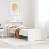 Bed Frame with Headboard without Mattress White 75x190 cm Small Single 3306006