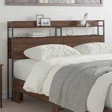 Headboard with Shelf Brown oak 160 cm Engineered wood 859709