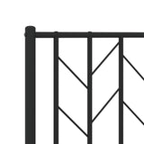 Metal Bed Frame without Mattress with Footboard Black 150x200cm 374457