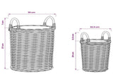 Planter Basket GENDT 2 pcs Natural Grey Kubu Rattan 42020957