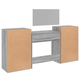 4 Piece Dressing Table Set Grey Sonoma Engineered Wood 3276530