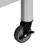 Kitchen Work Table with Wheels 80x45x85 cm Stainless Steel 51635