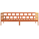 ZNTS Day Bed without Mattress Wax Brown 90x190 cm Single Solid Wood Pine 844410