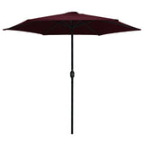 Garden Parasol with Aluminium Pole 270x246 cm Bordeaux Red 47348