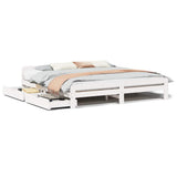 Bed frame without Mattress White 180x200 cm Super King Solid Wood Pine 3309030