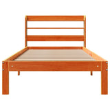 Bed Frame without Mattress Wax Brown 100x200 cm Solid Wood Pine 3306804