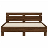Bed Frame without Mattress Brown Oak 140x200 cm 3207426