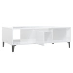 Coffee Table High Gloss White 103.5x60x35 cm Engineered Wood 806028