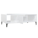 Coffee Table High Gloss White 103.5x60x35 cm Engineered Wood 806028