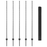Welded Wire Fence with Post 10 x 1.6 m PVC-Coated Steel 3336578