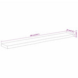 Wall Shelf 180x20x2.5 cm Rectangular Solid Wood Acacia Live Edge 370233
