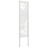 Garden Privacy Screen White 32 x 140 cm Cold-rolled steel 876246