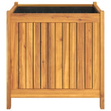 Garden Planter with Liner 50x50x50 cm Solid Wood Acacia 366440