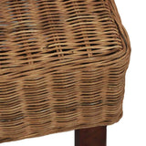 Dining Chairs 2 pcs Brown Natural Rattan 243235