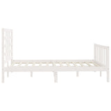 Bed Frame without Mattress White 140x200 cm Solid Wood Pine 3107614