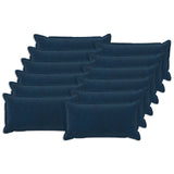 Cushion Cover 12 pcs HOUTEN Blue 40 x 80 cm Microfiber Fleece 918267