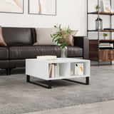 ZNTS Coffee Table White 60x60x30 cm Engineered Wood 827044