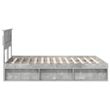 Bed Frame Concerte Grey 150 x 200 cm Solid Pine Wood 3409746