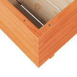 Garden Planter Wax Brown 90x90x49.5 cm Solid Wood Pine 3282536