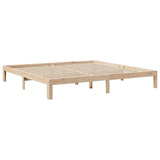 Bookcase Bed without Mattress 180x200 cm Super King Solid Wood Pine 3324373